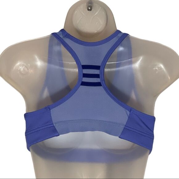 Adidas Vintage 1990s Purple/Blue Racerback Sports Bra With Mesh Medium - Picture 4 of 16